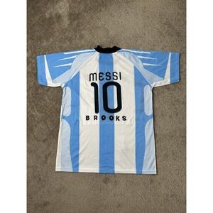 Mens Soccer Jersey Argentina #10 Lionel Messi Blue, Football Streetwear, Size L